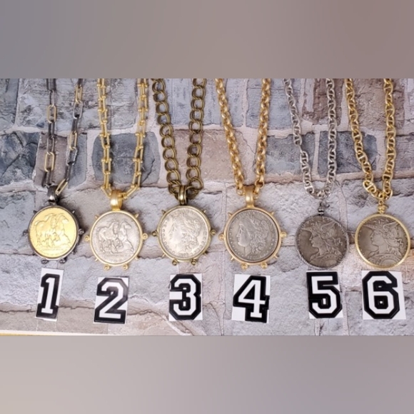 Vintage Look Coin Necklace - Picture 4 of 7